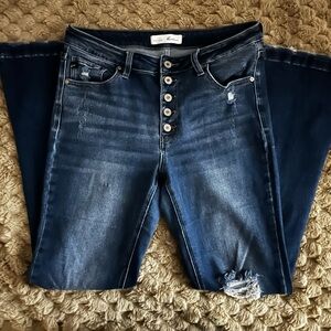 Women's Blue Distressed Jeans
